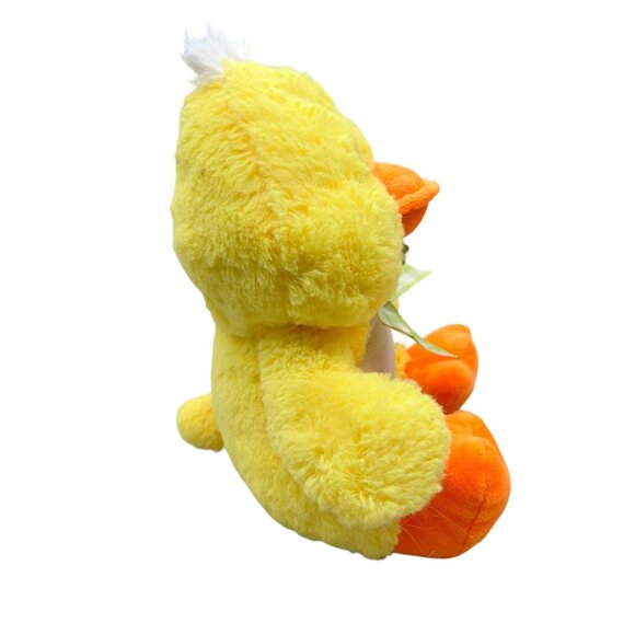 Inter-American Products Easter Chick Duck Plush 10" Yellow Green Checkered Tie - Picture 2 of 7